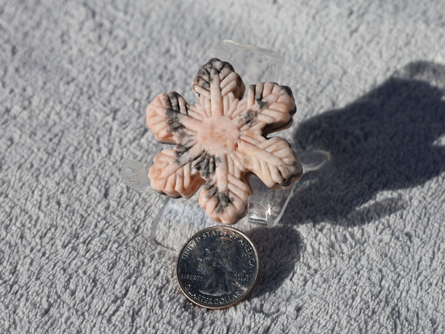 Pink Zebra Jasper Snowflake