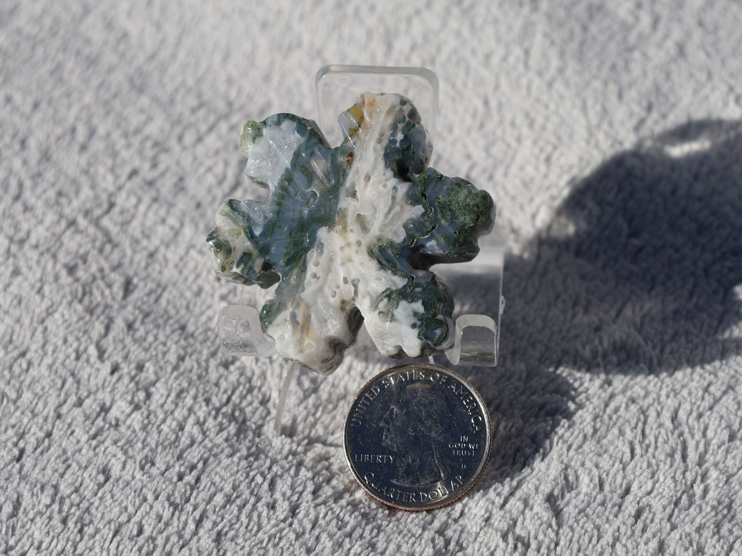 Moss Agate Snowflake