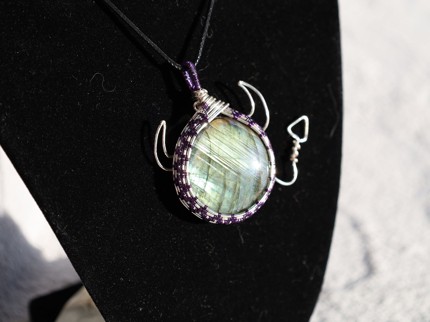 Wire Wrapped Purple "Me Devil" Pendant