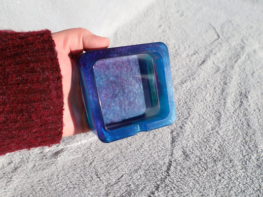 Blue & Purple Square Resin Dish