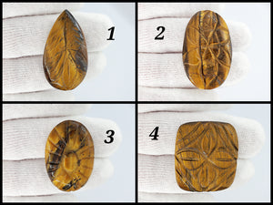 Carved Tigers Eye Cabochon
