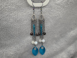 Blue Scale Earrings